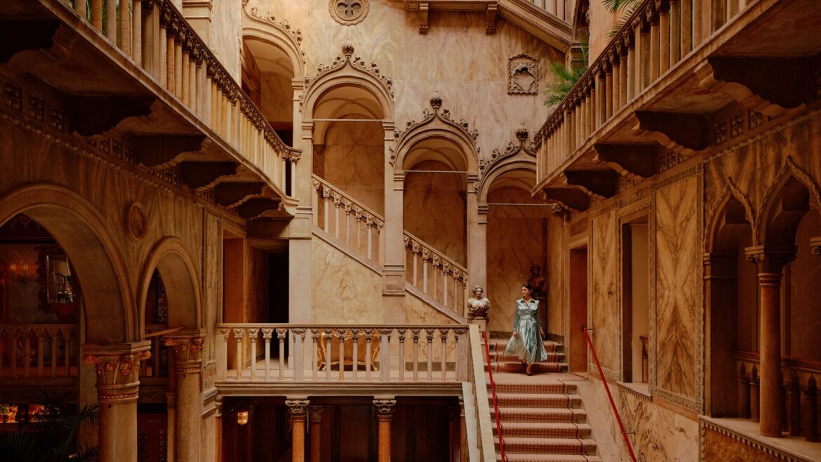 grand period staircase in Danieli, Venezia, A Four Seasons Hotel - reimaged and reopened