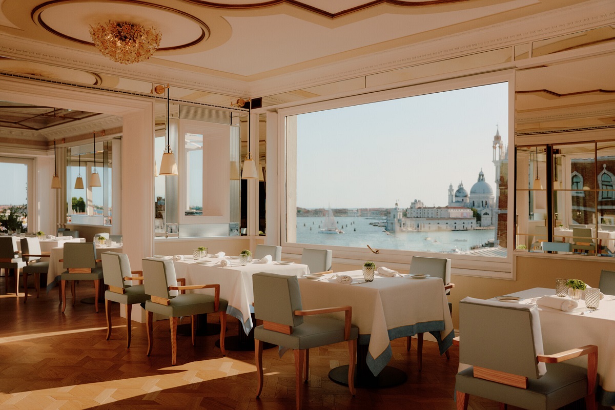 view over Venice from restaurant in Danieli, Venezia, A Four Seasons Hotel 