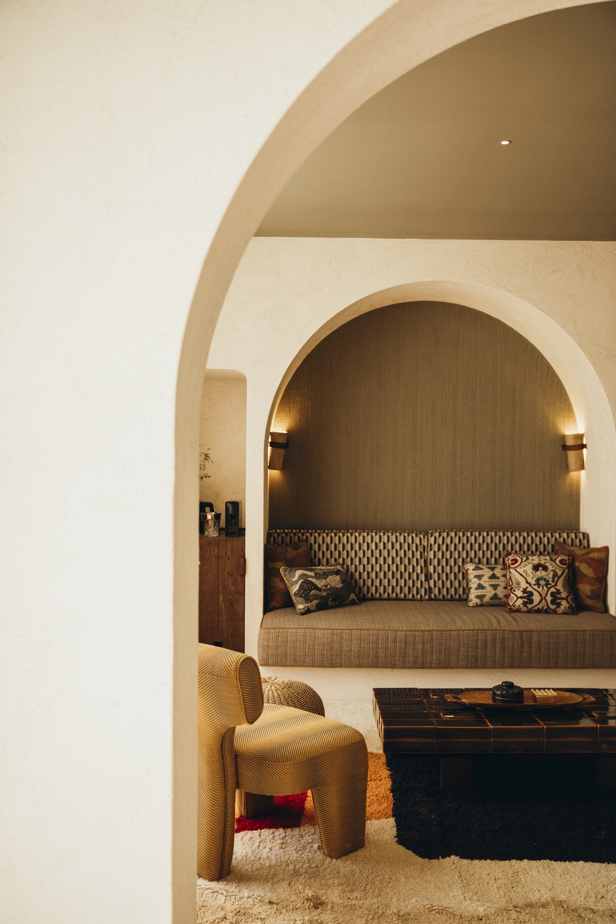 archways and boho seating niches