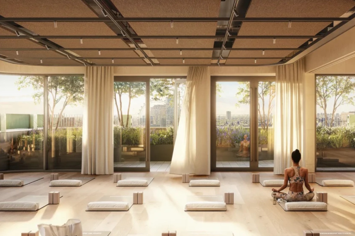 220 Blackfriars - yoga studio with flooring by The Solid Wood Flooring Company