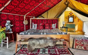 Urban Cowboy design for glamping tent