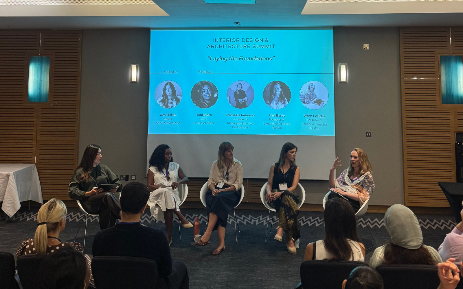Jess Milesmoderating panel discussion at IDAS