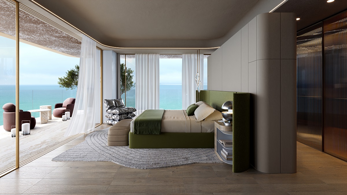 penthouse bedroom - Mondrian Al Marjan Island Beach Residences