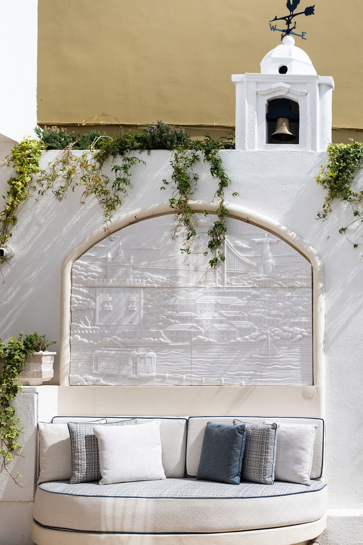 courtyard seating in Villa Dorothéa