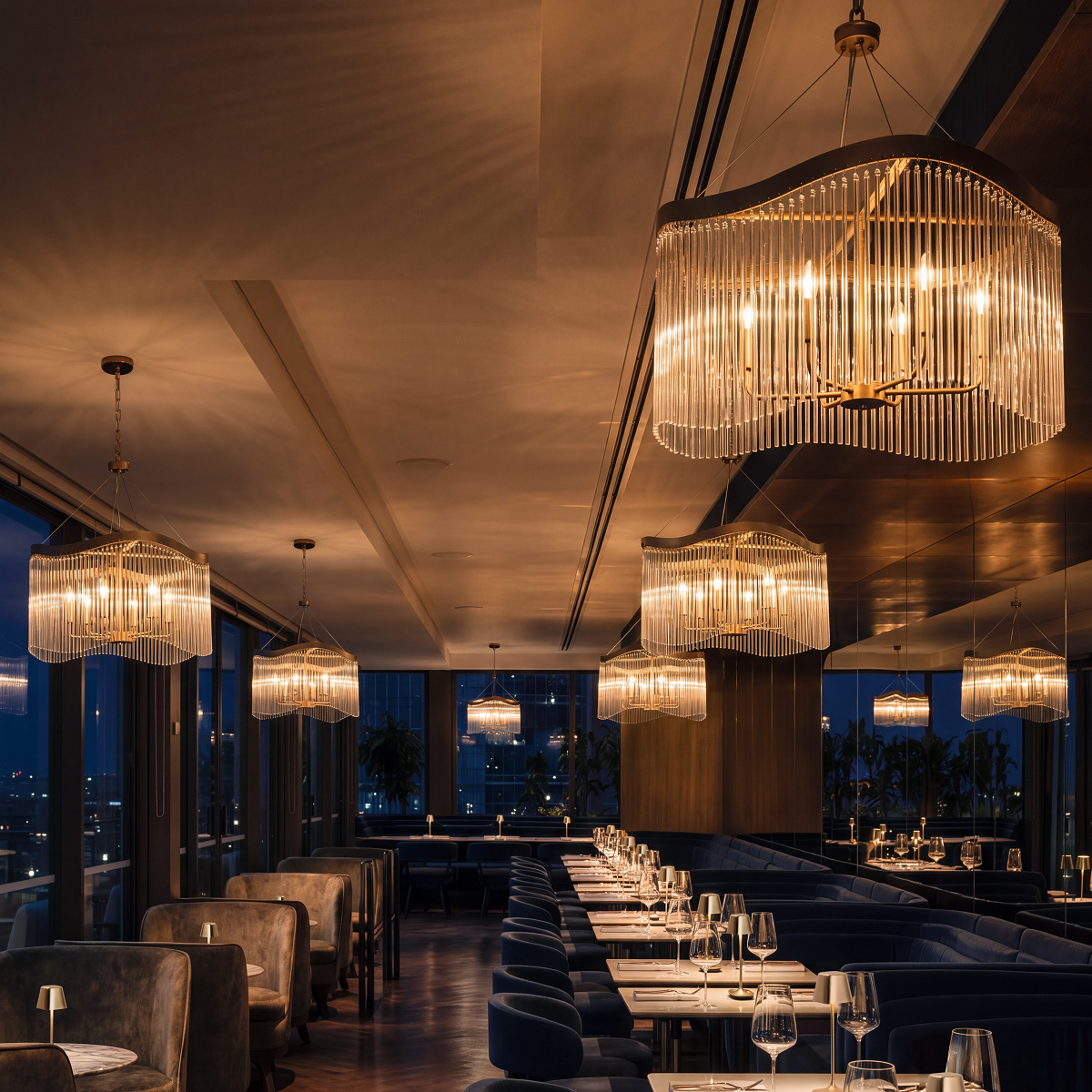 bespoke restaurant lighting
