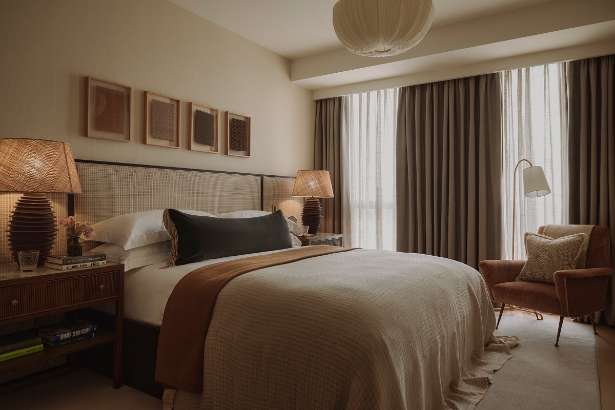bedroom in PArk Hyatt branded residences London