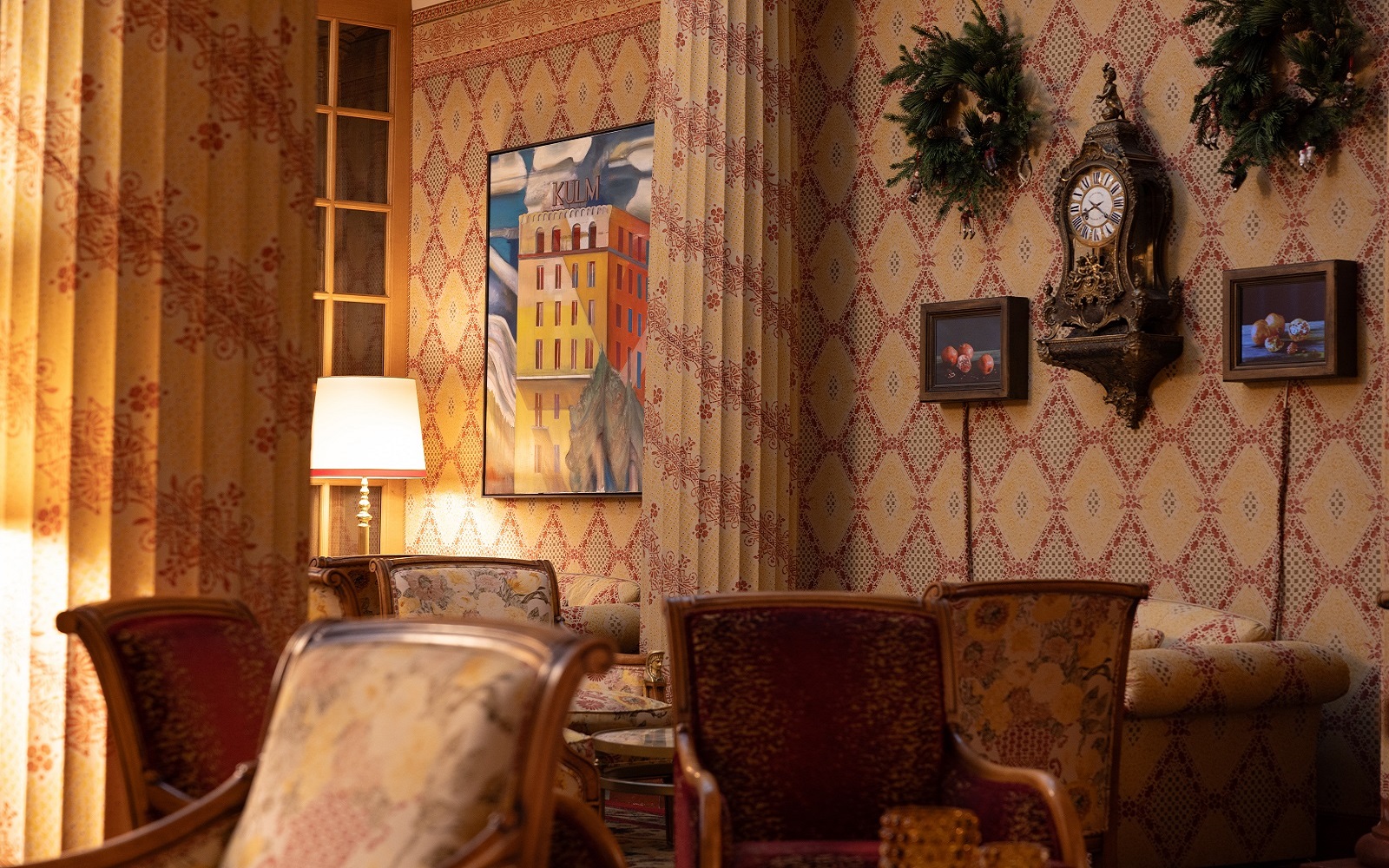 art curated by Artiq on the walls at Kulm Hotel St. Moritz