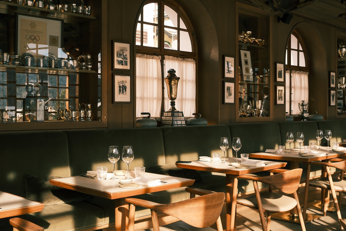 the restaurant in Kulm hotel with Artiq working with the hotel to develop its art collection