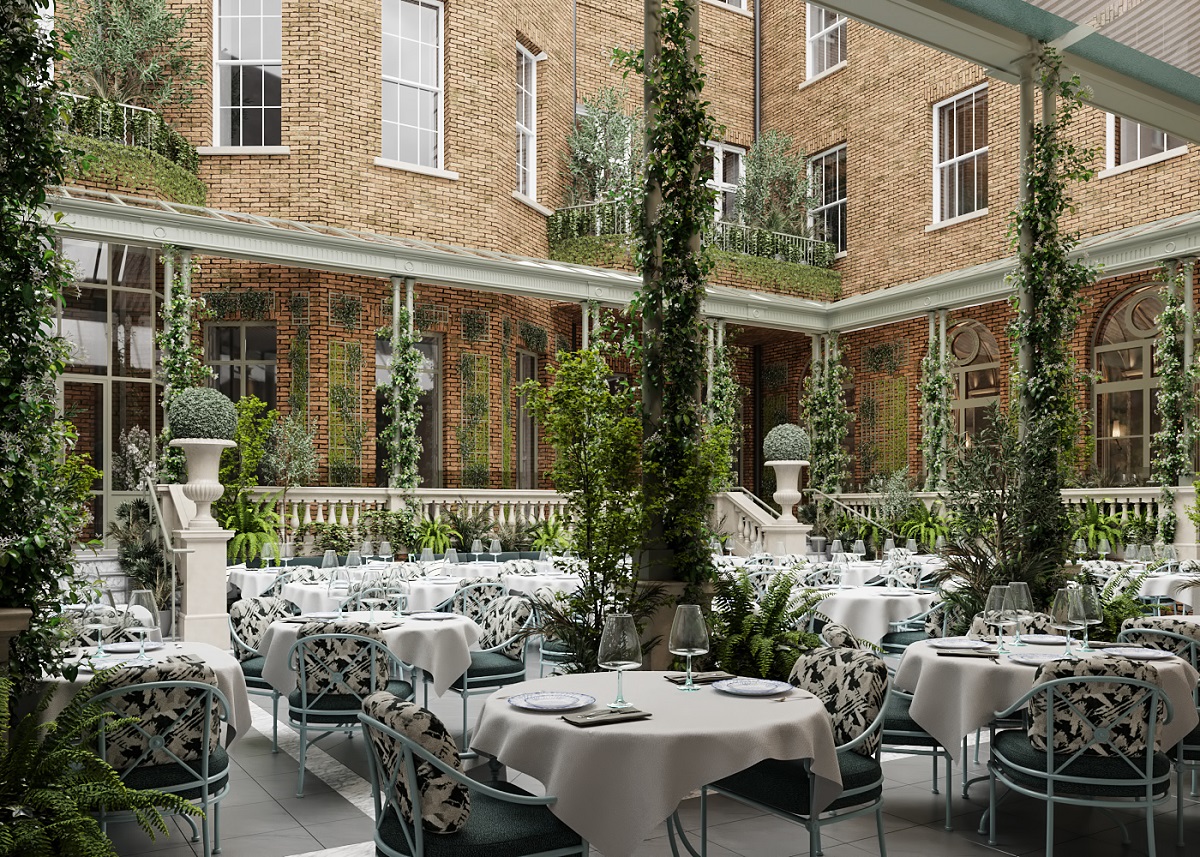 courtyard dining area
