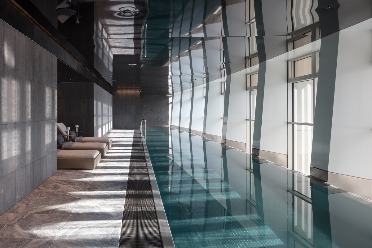 indoor pool with sunlight