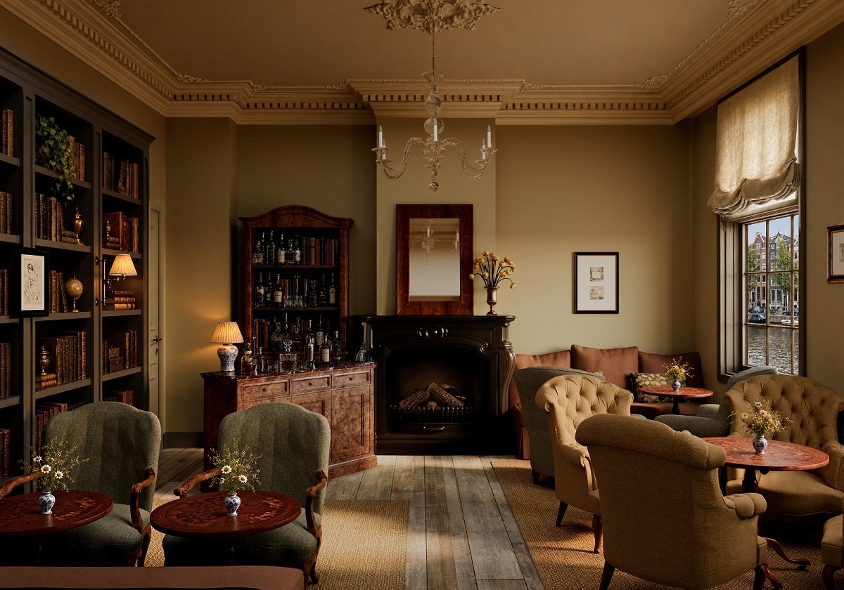bar and lounge area in Zetter Amsterdam - Redesigned by Zetter favourite, award-winning designer James Thurstan Waterworth