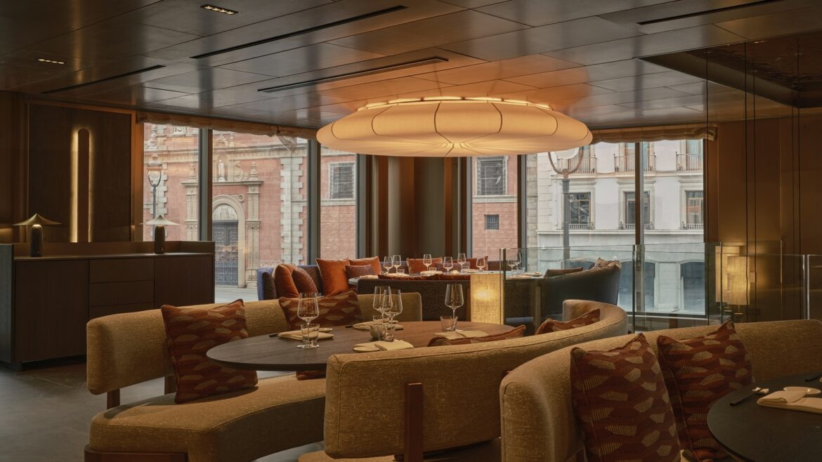 Nobu Madrid restaurant with views over the city