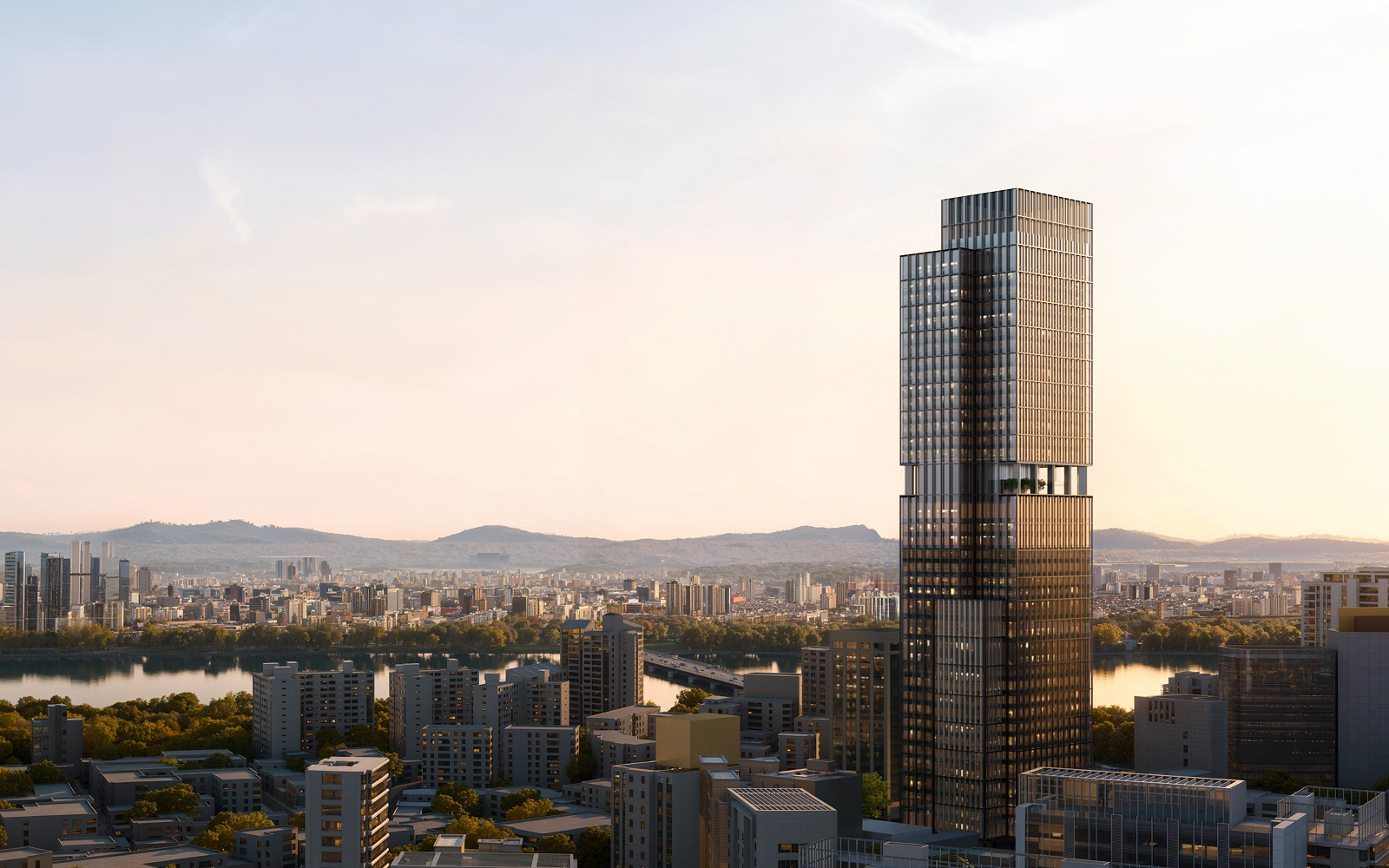 Seoul skyline featuring Aman Seoul