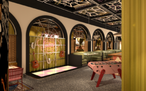 proposed restaurant space in Mama Shelter Porto from Ennismore