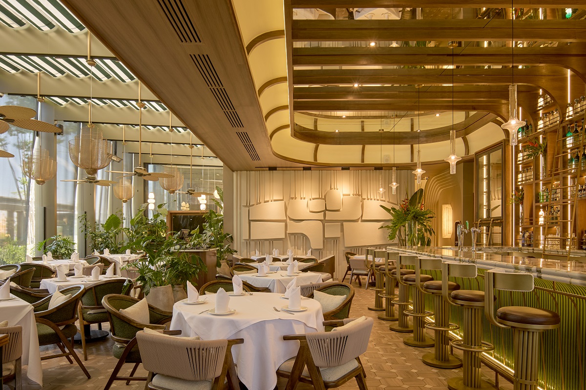 view into the restaurant