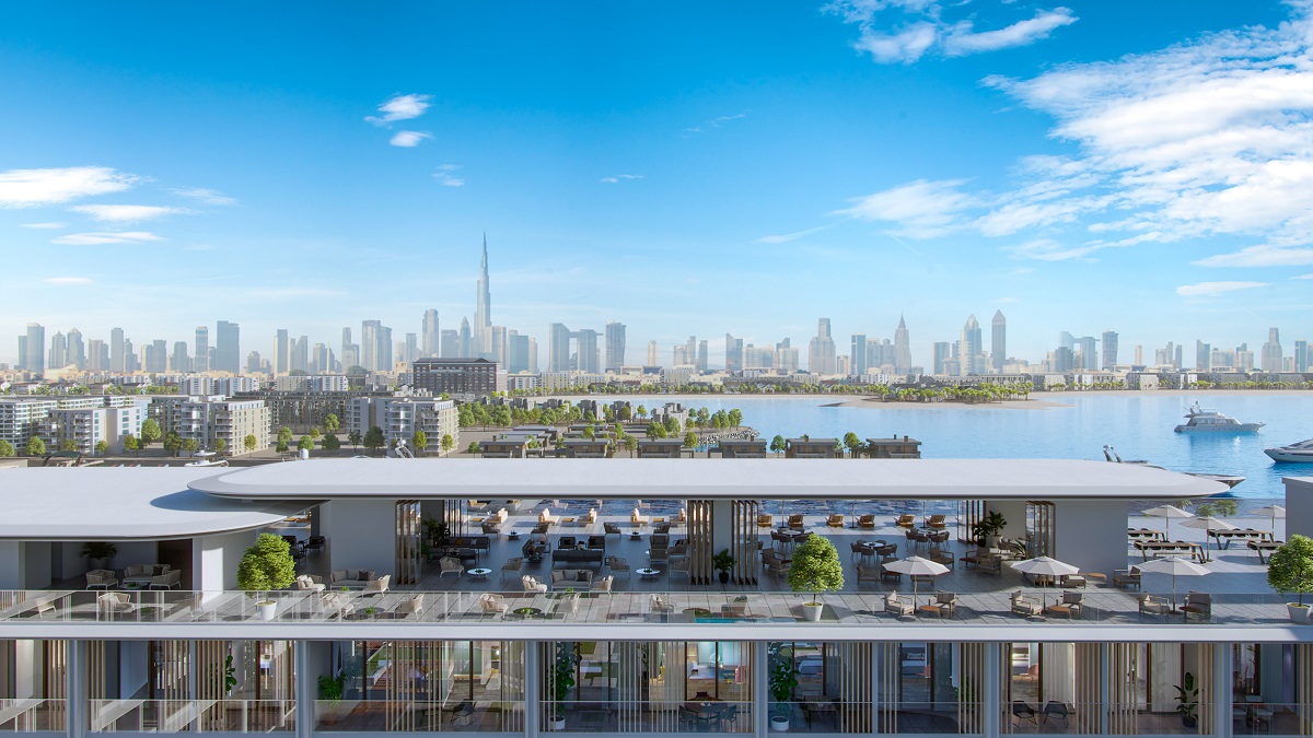 city skyline from Gran MeliaDubai-Rooftop Rendering