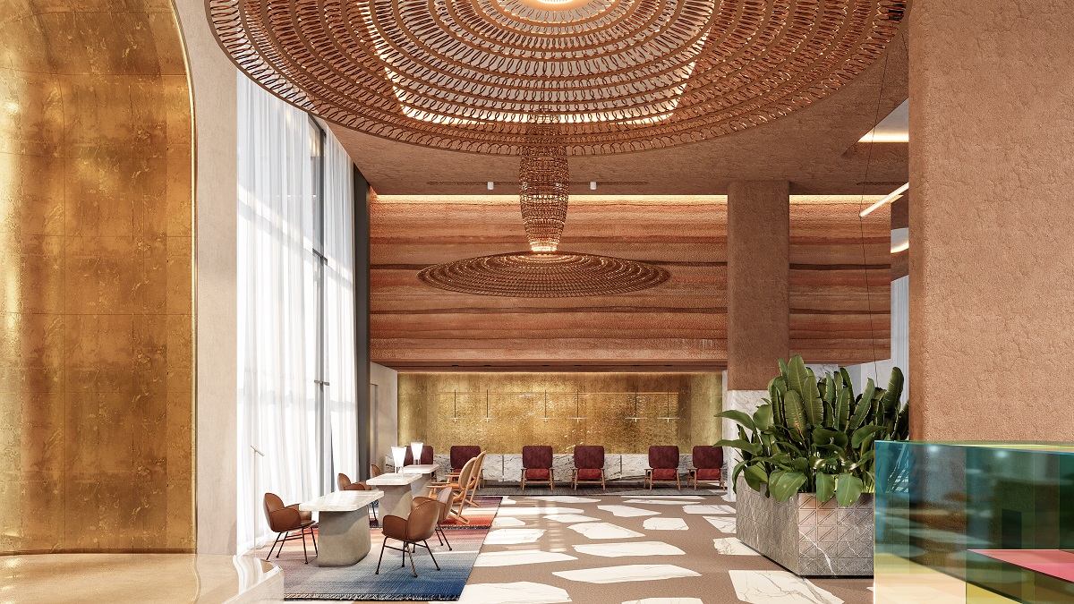 GranMeliaDubai-Lobby Reception Rendering