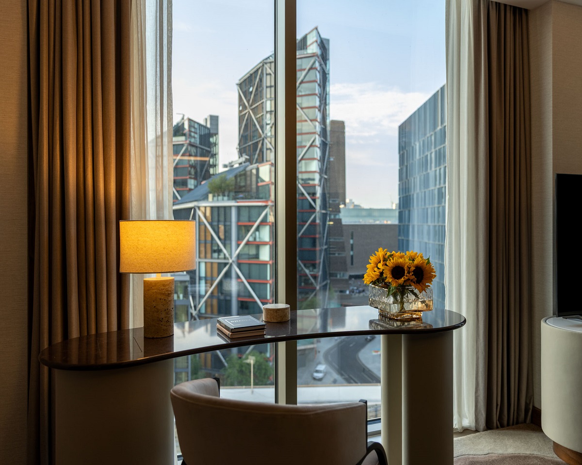 view of London from Penthouse suite at Hilton Bankside