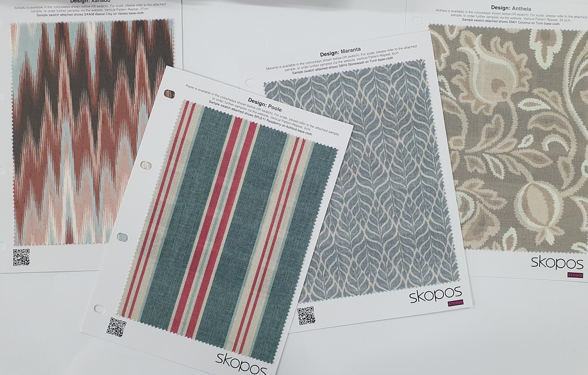 Shade cards from Skopos and Skopos Studio collection