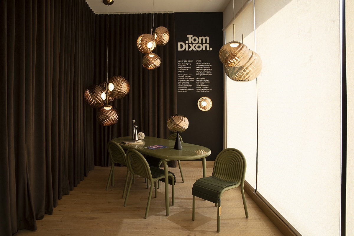 Tom dixon design display in Sanipex showrrom