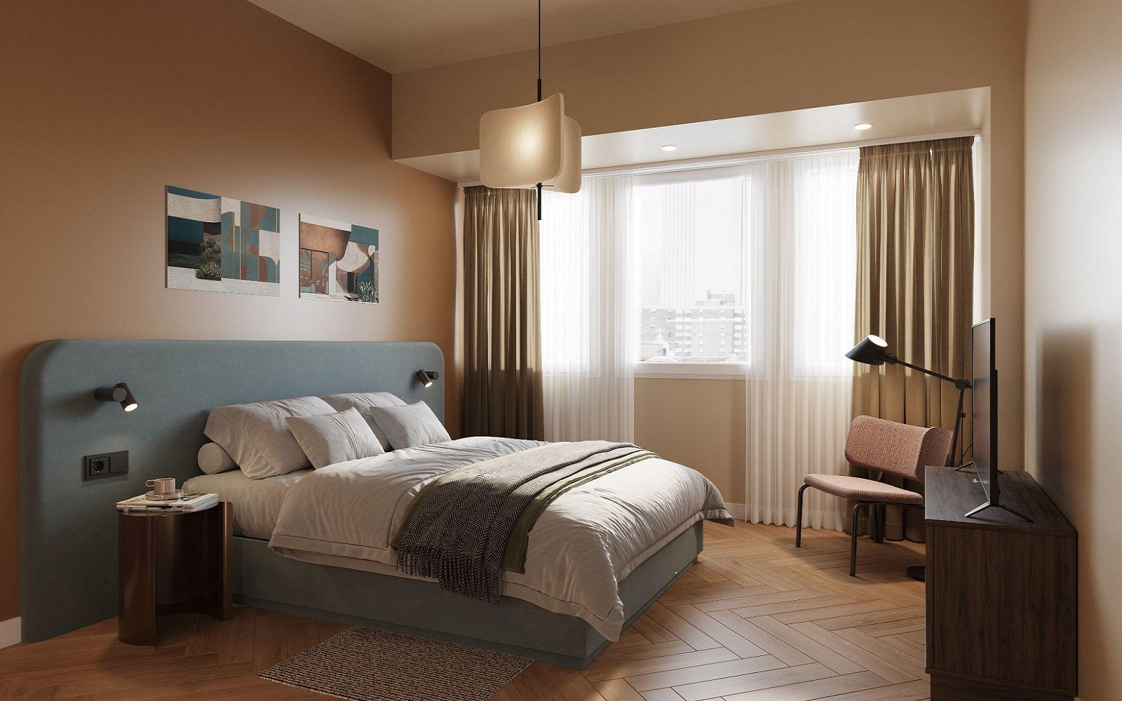 render of guestroom for BobW Berlin signing