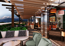 rooftop bar designed by 1508 for IHG hotel Nepal