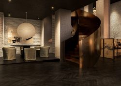 lobby of Hotel AKA NoMad opening in May with interiors by Piero Lissoni