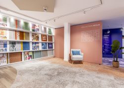Balsan showroom with carpet and flooring product display