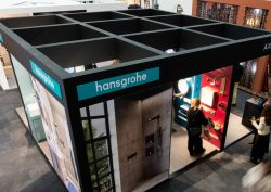 Hansgrohe stand from above, at HIX 2024