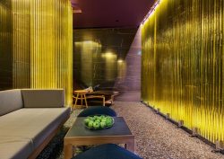 glass panels by Bokart As part of the refurbishment of the wellness area at Vitality Hotel Punta