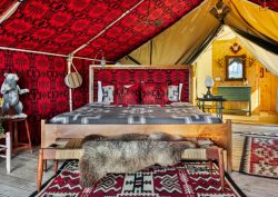 Urban Cowboy design for glamping tent