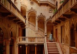 grand period staircase in Danieli, Venezia, A Four Seasons Hotel - reimaged and reopened