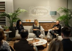 Panel discussion at Poltrona Frau with Hamish Kilburn, Jessica Morrison and Marie Soliman
