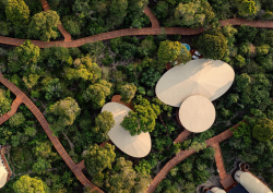 Birds eye view of Ritz-Carlton Masai Mara Safari Camp Birds eye view of Ritz-Carlton Masai Mara Safari Camp