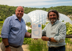 Hypnos Group MD David Baldry and Planet Mark CEO Steve Malkin at Eden Project