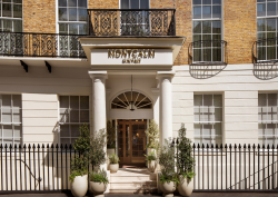 Exterior shot of Montcalm Mayfair hotel in sunlight