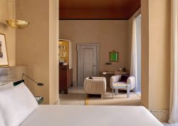 inside the guestroom at Experimental Roma - rome