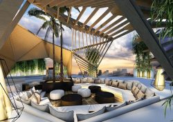 Hilton Bahrain outdoor lounge