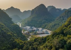 aerial view of Hilton Quang Hanh Onsen Resort - an onsen experience in Northern Vietnam