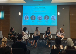 Jess Milesmoderating panel discussion at IDAS