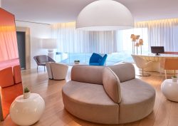 A Sunset Strip Icon Reemerges as The Valorian Los Angeles Curio Collection by Hilton - hotel lobby