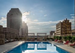 pool deck and city views at InterContinental San Antonio Riverwalk