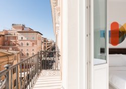 view of Rome from hotel balcony Ruby giulia