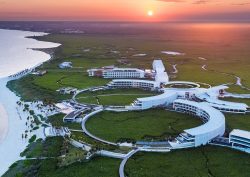 Sunset Aerial shot of St Regis Kanai