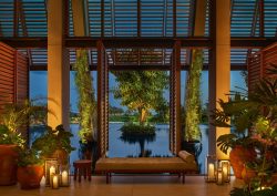 framed seat with plants at The Riviera Maya EDITION