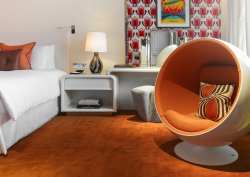 orange retro design for Suite 70 in sofitel London St James