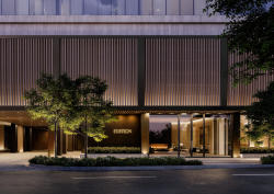 facade and front entrance to The Dallas EDITION Hotel and The Residences