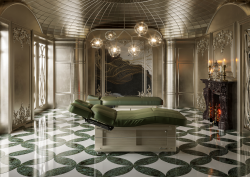Florence Spa bed from Lemi Group in period setting with gilt and marble interior