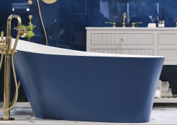 blue Ledro freestanding bath from Victoria + Albert