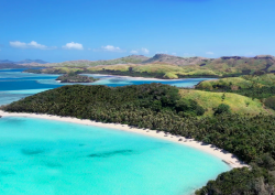aerial view of Fijo archipelago the Yasawa Islands propesed site for One&Only resort